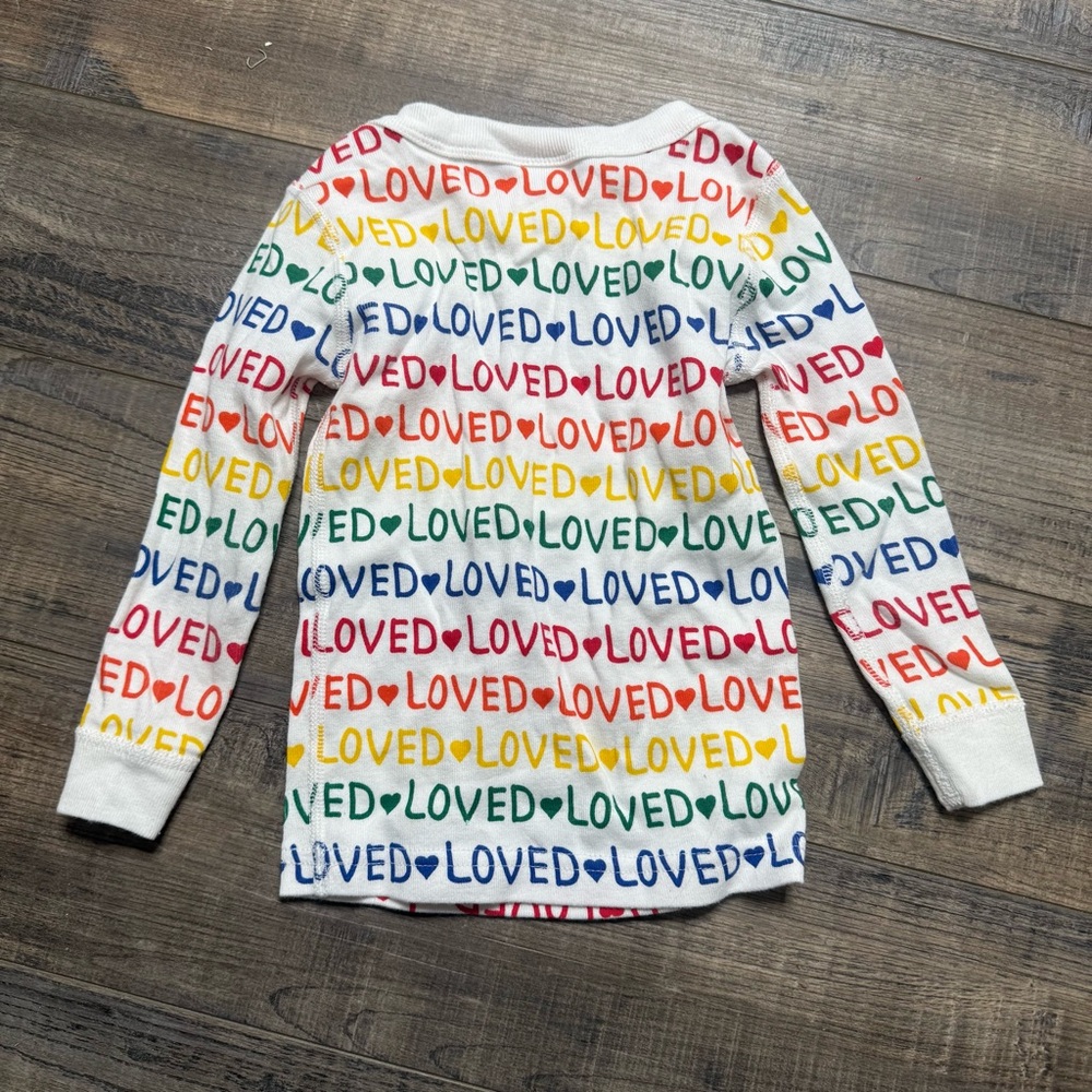 Hanna Andersson Loved Pride Multicolor Organic Cotton Pajamas Size 2T - Picture 4 of 6